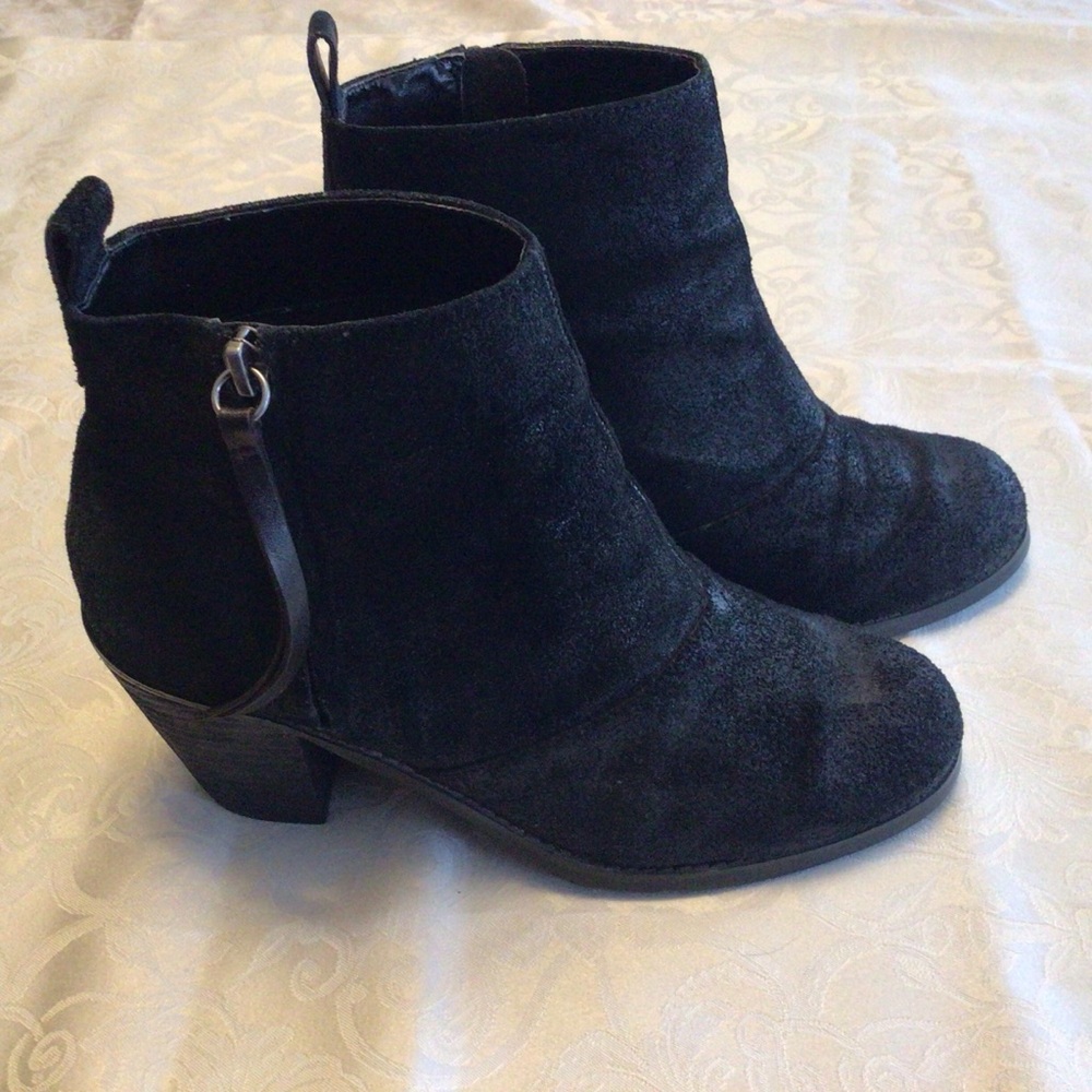Black Suede Dolce Vita Ankle Boots 8.5
